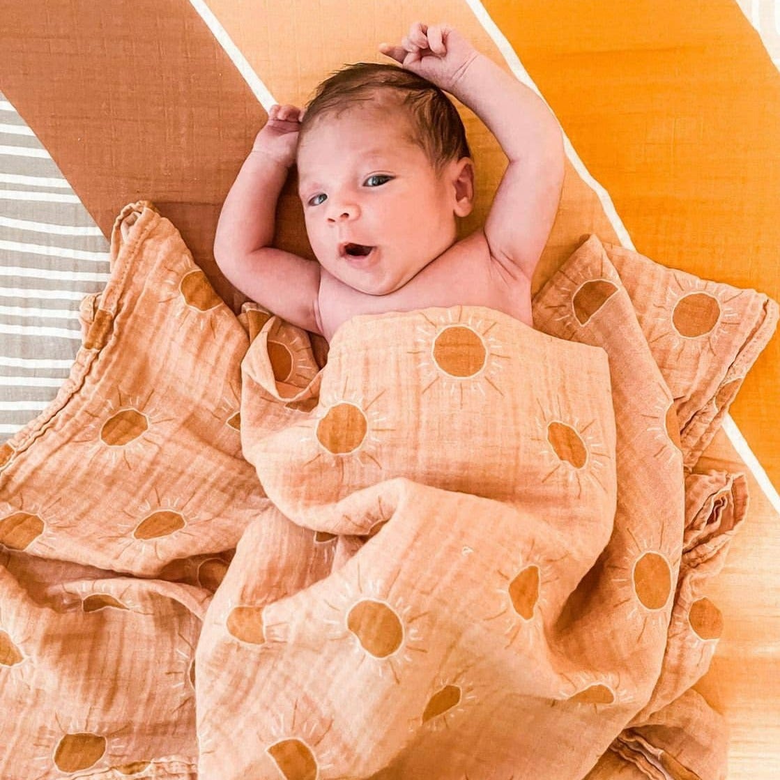 Golden Hour Muslin Swaddle | Brixton Phoenix | Bedding - Bee Like Kids