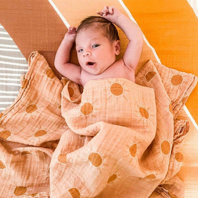 Golden Hour Muslin Swaddle | Brixton Phoenix | Bedding - Bee Like Kids