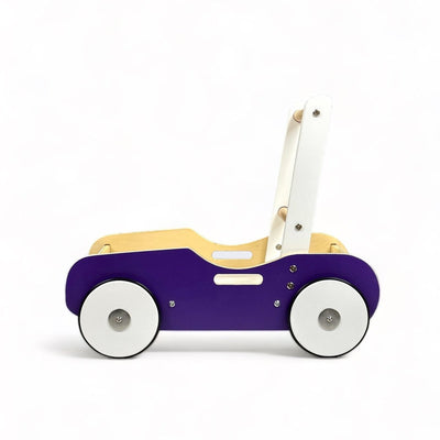 Handcrafted Wooden Push Cart Royal Purple