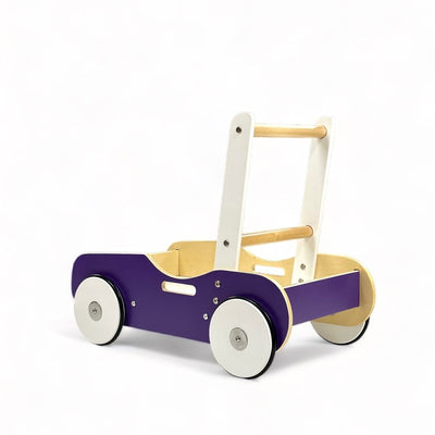 Handcrafted Wooden Push Cart Royal Purple