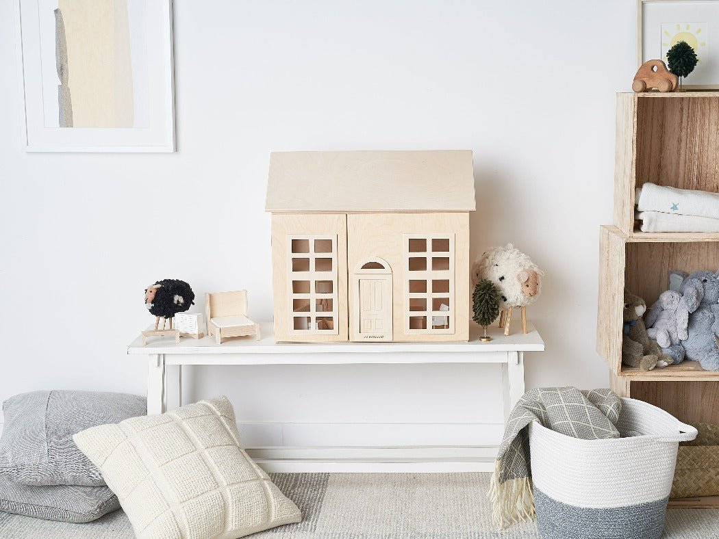 Hudson Dollhouse | Modern Wooden Dollhouse | Milton and Goose | Bee Like Kids