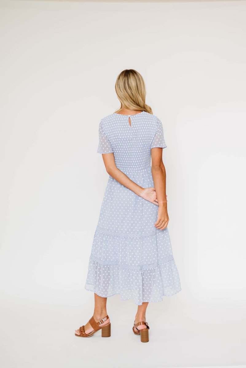 Isla Dot Dress in Blue