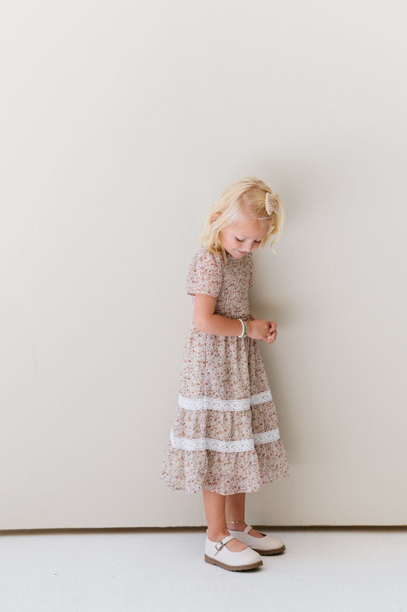 Isla Dress in Dark Cream - Kids