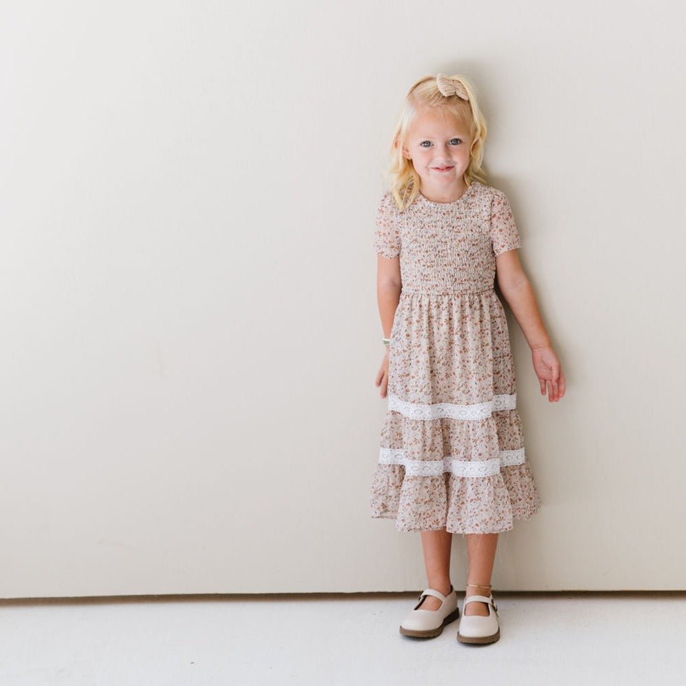 Isla Dress in Dark Cream - Kids