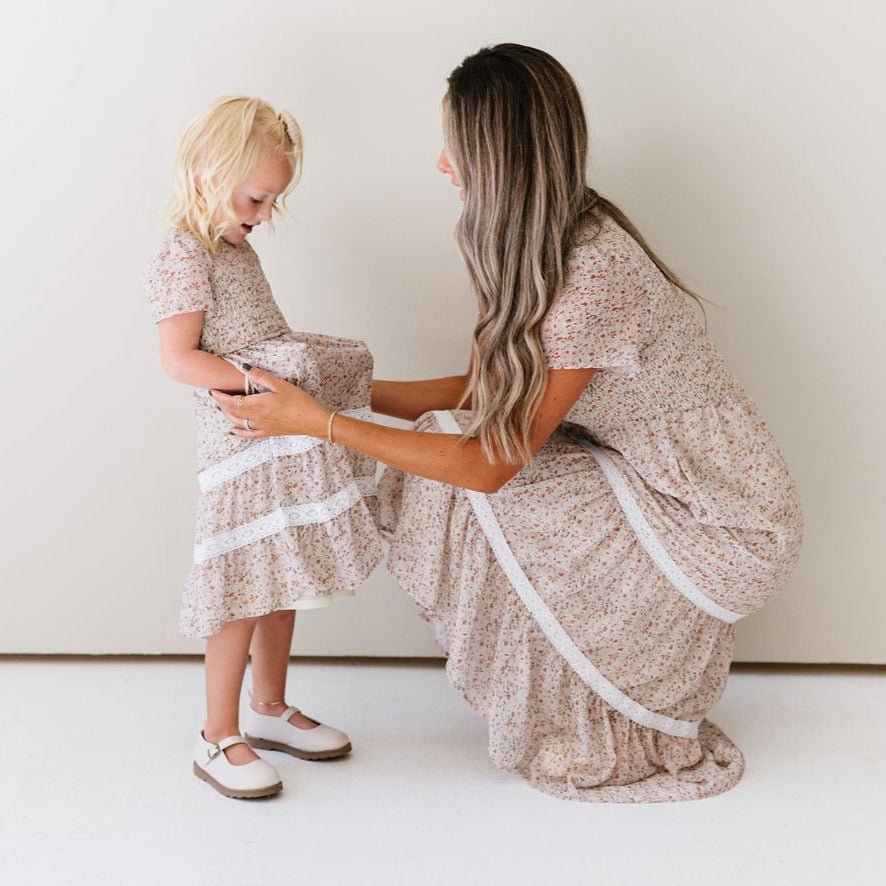 Isla Dress in Dark Cream - Kids