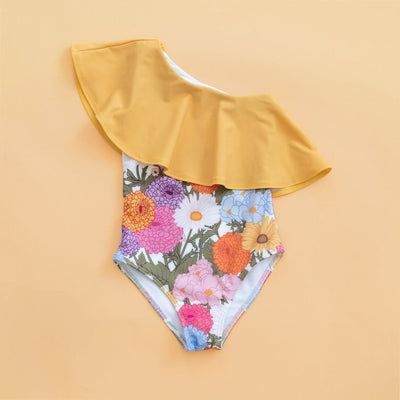 Island Floral One Shoulder Swim