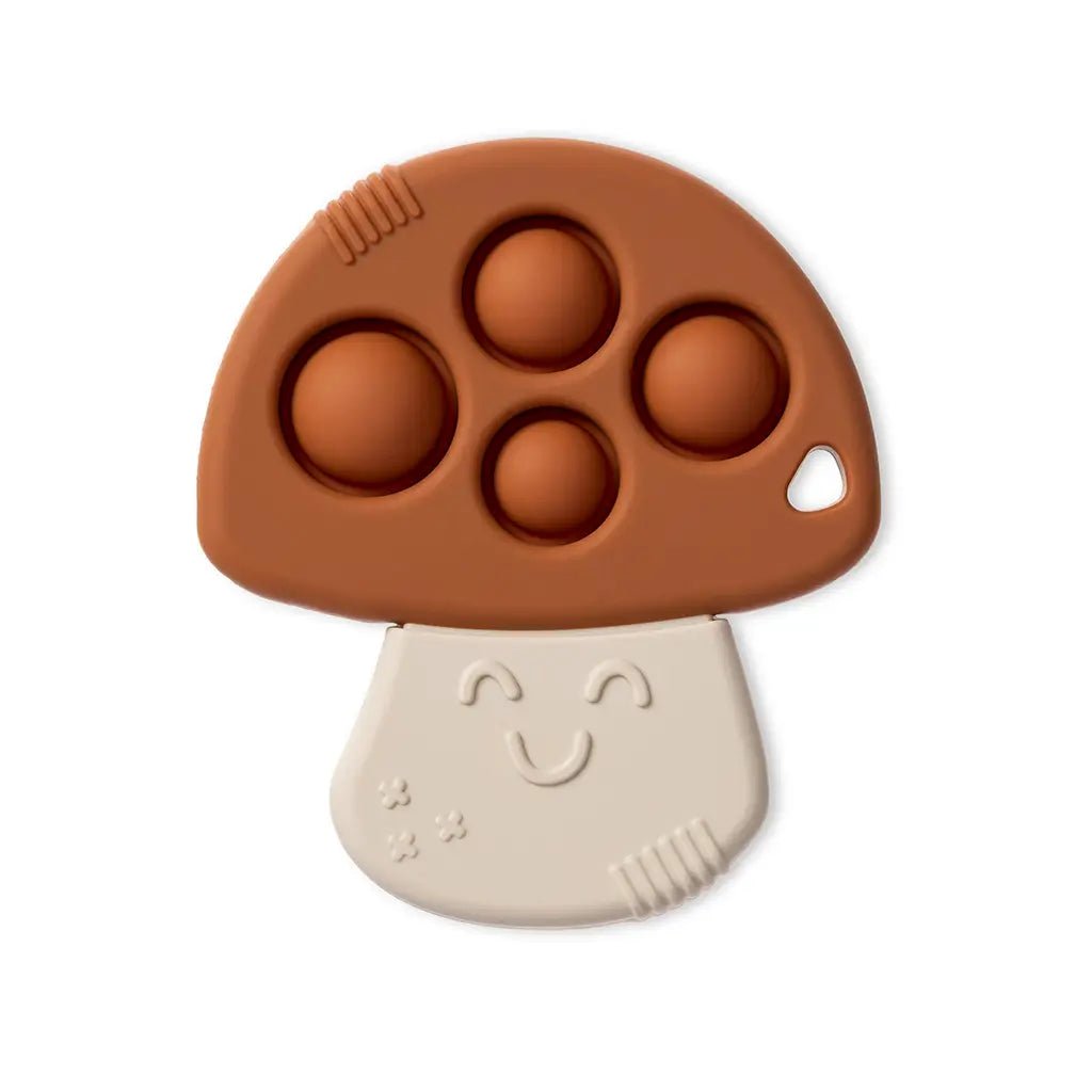 Itzy Pop Mushroom | Non Toxic Baby Teether | Bee Like Kids