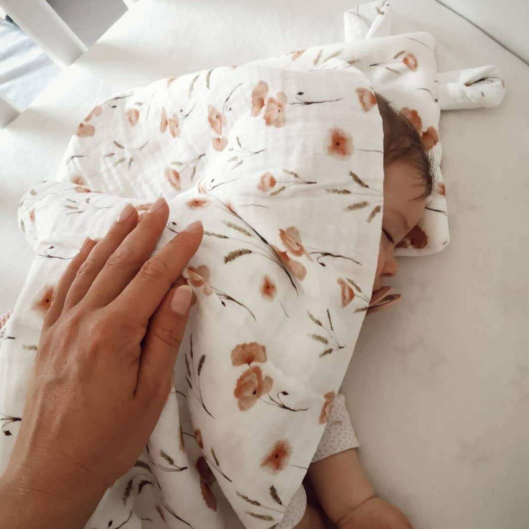 Jersey Wildflowers Baby Blanket | Evelina Apparel | Bedding - Bee Like Kids