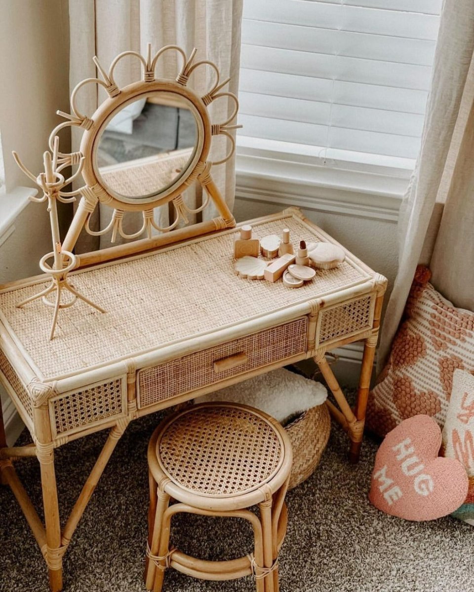 Rattan Kids Vanity | Bee Like Kids