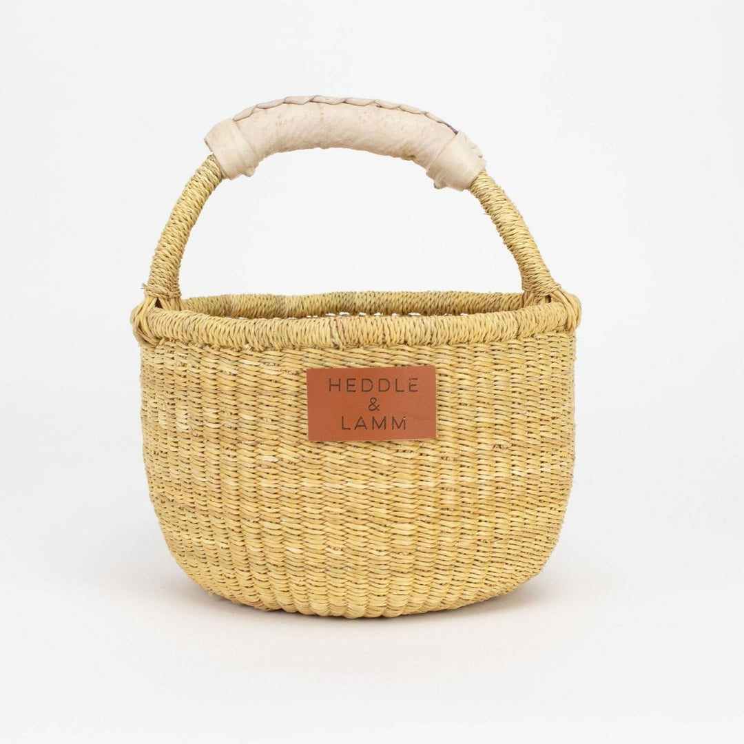 Kandiga Mini Bolga Basket - Natural Handle