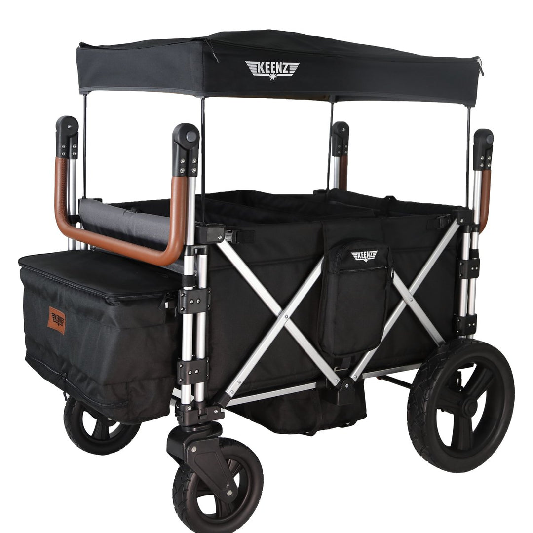 Baby Keenz Folded Wanan Child Stroller Wagon, Wagon Stroller Passenger With  5-Point Harnesses, Adjustable Canopy,