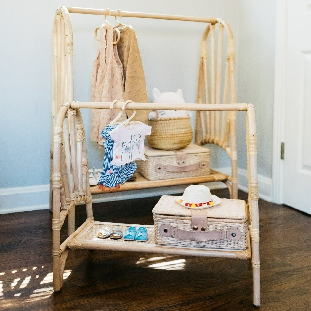  Mini Rattan Clothing Rack | Bee Like Kids