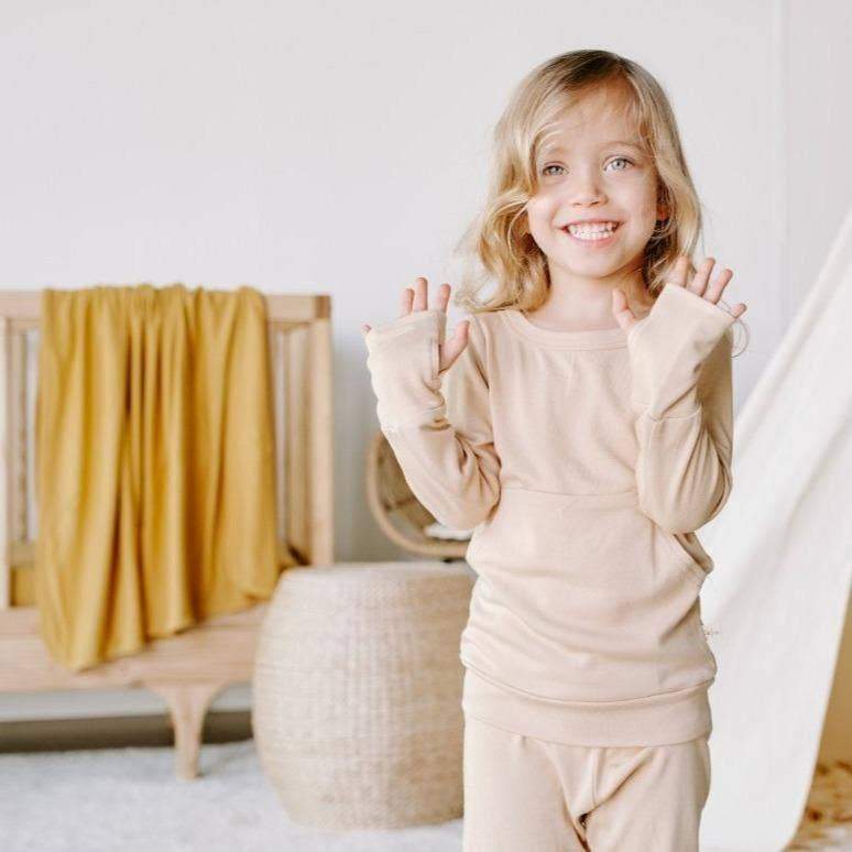 Kids Loungewear - Sand | goumikids | Kids Pajamas - Bee Like Kids