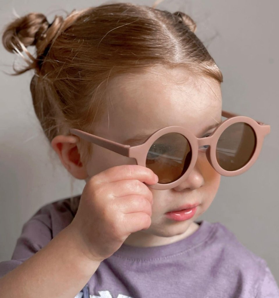Kids Round Retro Sunglasses Rosewood | Bee Like Kids