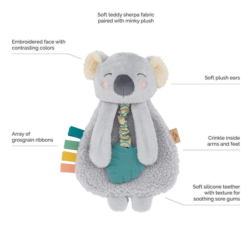 Koala Plush with Silicone Teether Toy | Itzy Ritzy | Lovey - Bee Like Kids