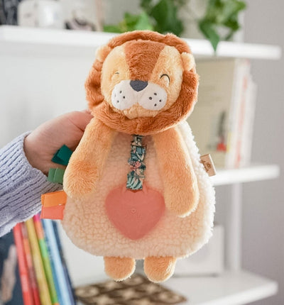 Lion Plush with Silicone Teether Toy | Itzy Ritzy | Baby Essentials - Bee Like Kids