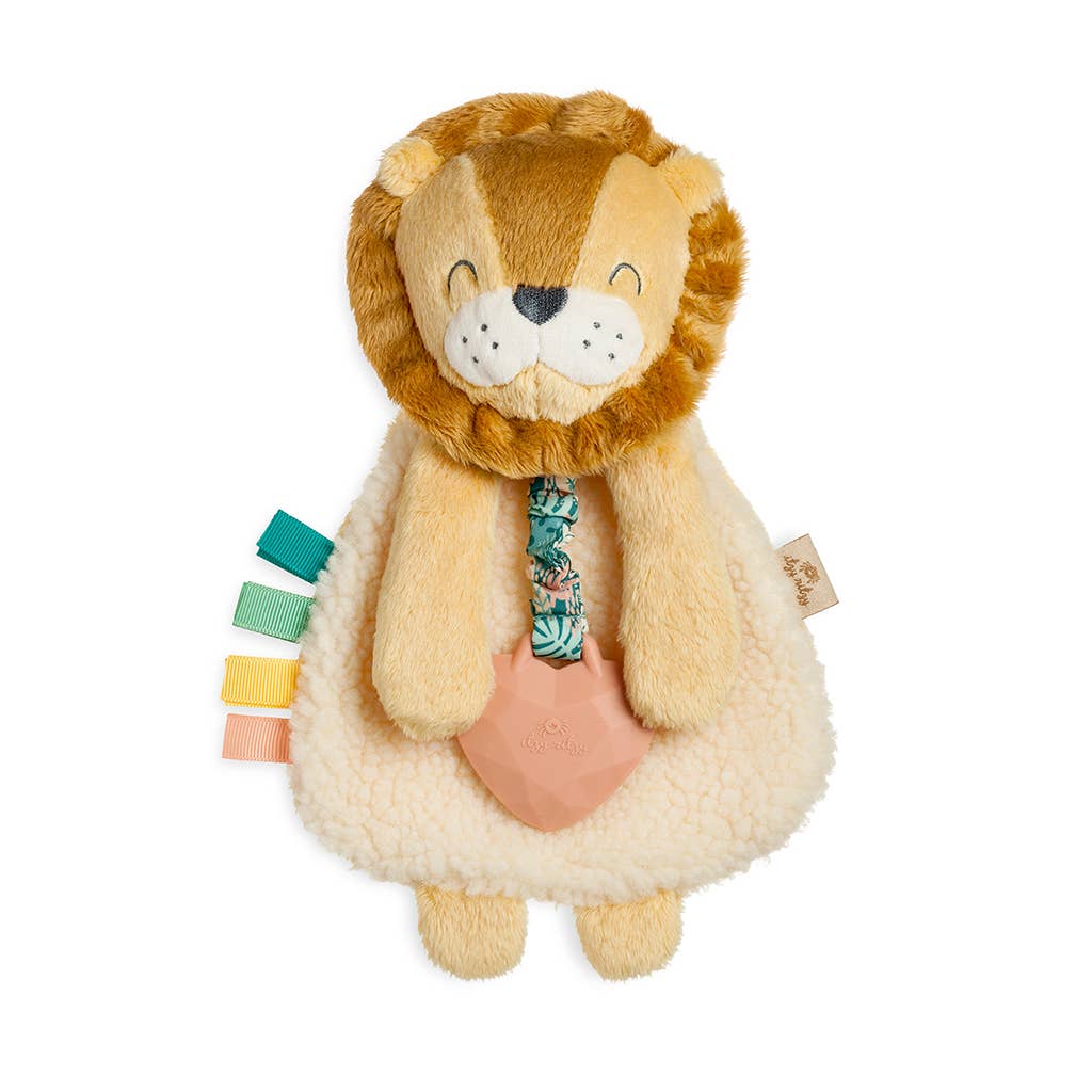 Lion Plush with Silicone Teether Toy | Itzy Ritzy | Baby Essentials - Bee Like Kids