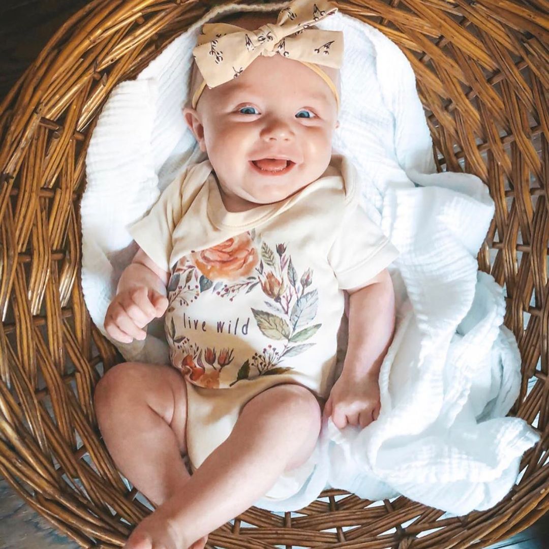 Live Wild Organic Baby Bodysuit - Short Sleeve | Urban Baby Co. | Baby Clothes - Bee Like Kids