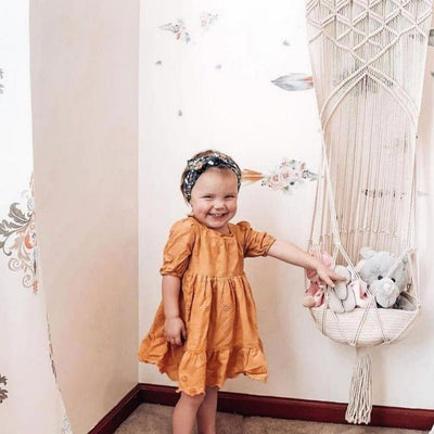 Macrame Toy Hanging Basket | Fin and Emma | Bee Like Kids