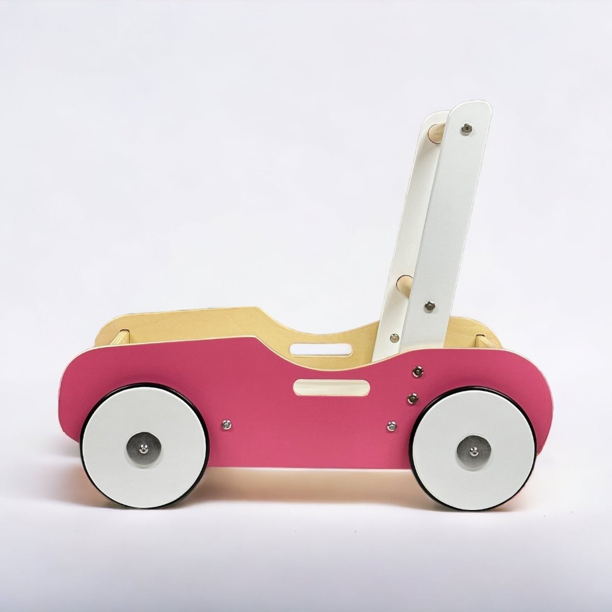 Malibu Pink Handcrafted Wooden Push Cart