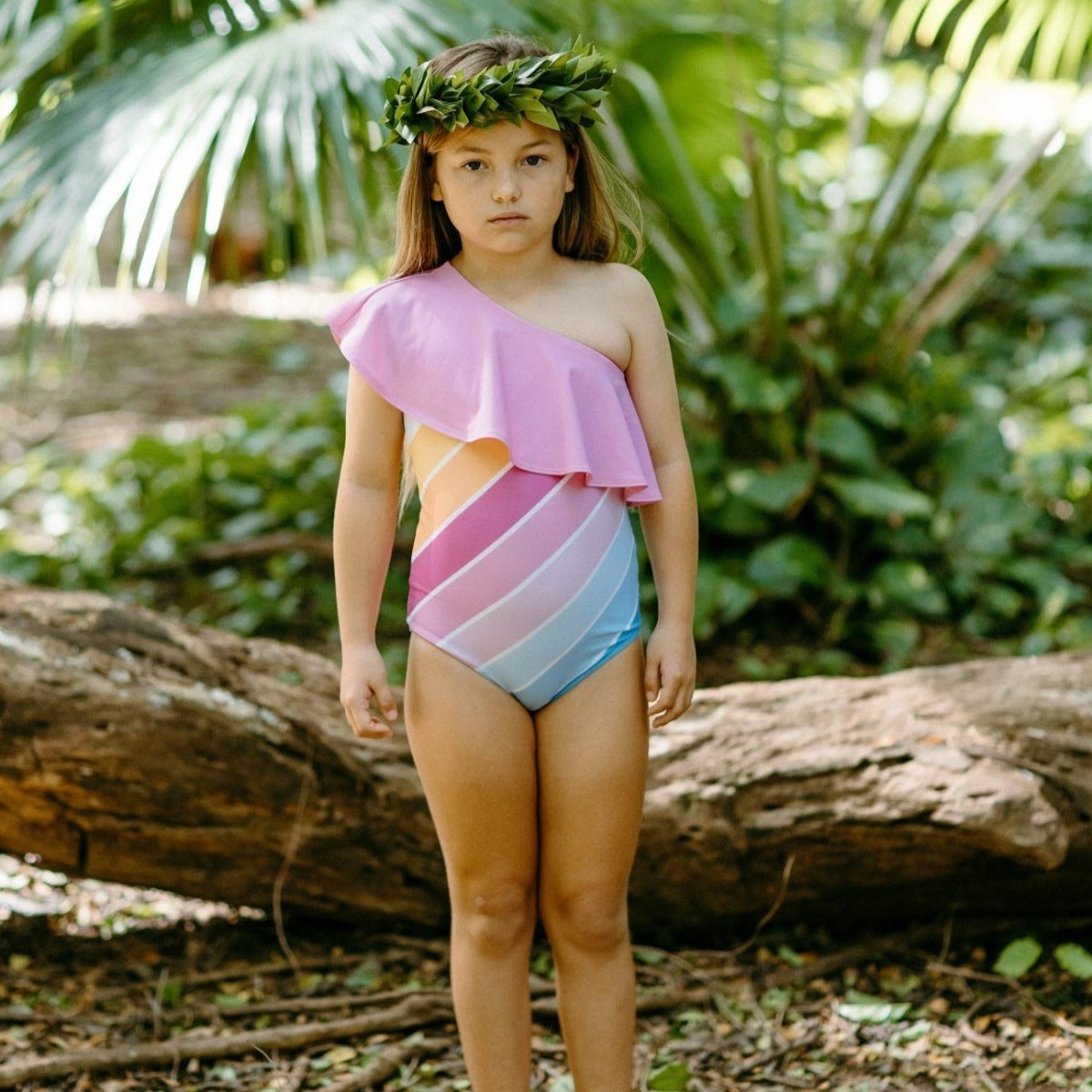 Malibu Rainbow One Shoulder Swim