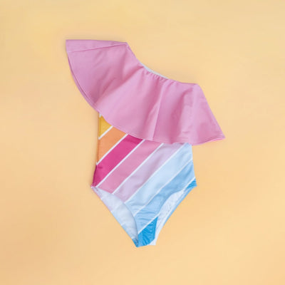 Malibu Rainbow One Shoulder Swim