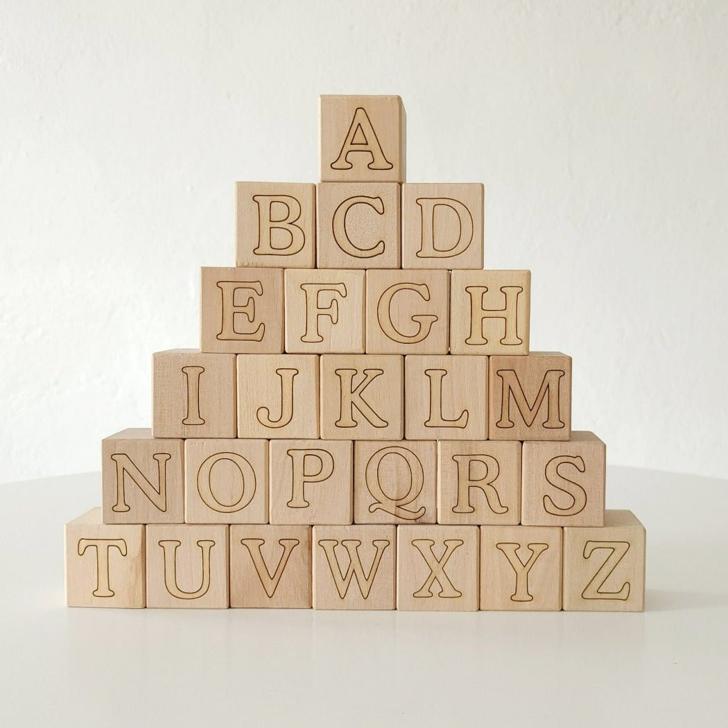 Maple ABC Block Set | Bannor Toys | Bee Like Kids