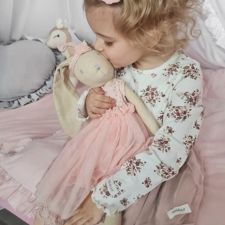 Marcella the Bunny - Ballerina in Pink Toile Skirt