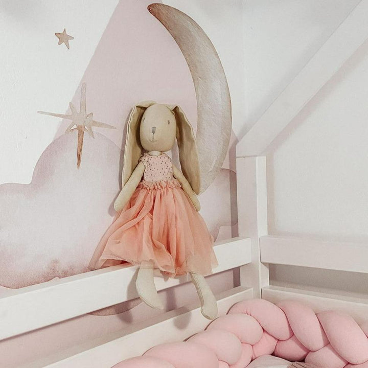 Marcella the Bunny - Ballerina in Pink Toile Skirt | Tikiri Toys LLC | Dolls - Bee Like Kids