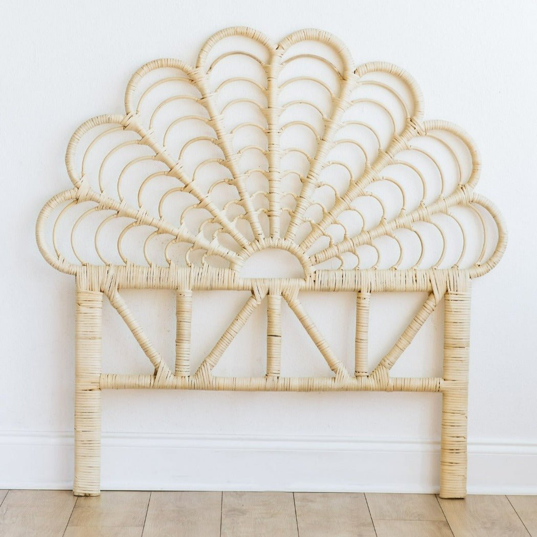 Maya Scalloped Rattan Headboard (Twin Size)