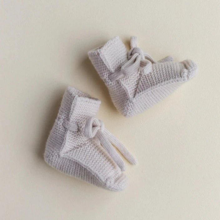 Merino Wool Baby Booties Off-White | Hvid | Bee Like Kids