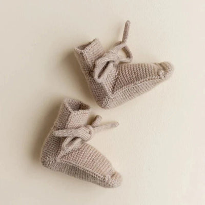 Merino Wool Baby Booties - Sand | Hvid | Bee Like Kids
