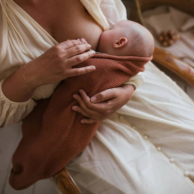 Merino Wool Cocoon - Brick | Hvid | Bee Like Kids