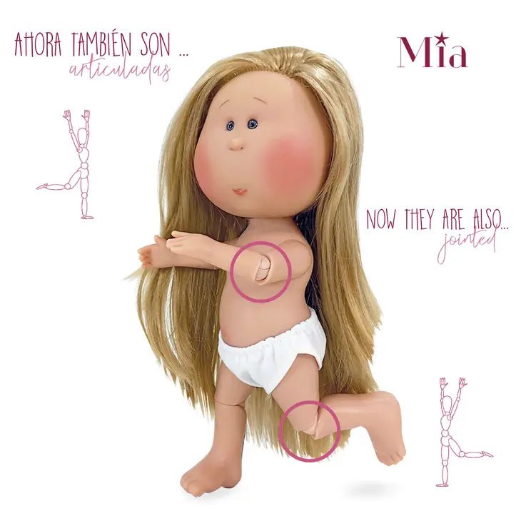 Mia Baby Doll Articulated - Blonde Pigtails