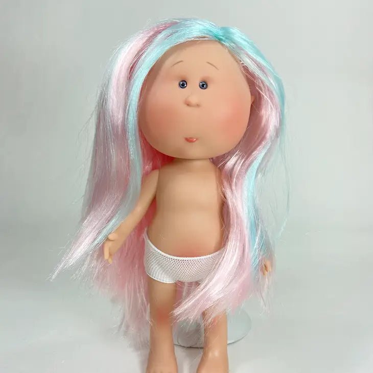 Mia Baby Doll - Pink/Blue Hair