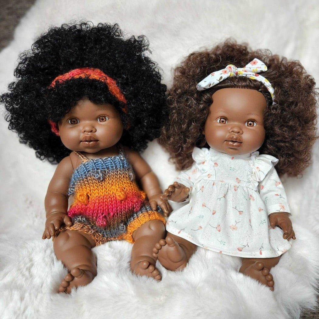 Mini Colettos Black baby Girl Doll Jedda and Sara | Bee Like Kids
