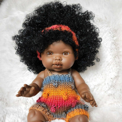 Mini Colettos Black Baby Girl Doll - Sara | Bee Like Kids