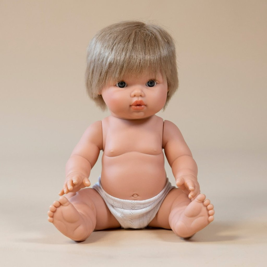 Mini Colettos Blonde Baby Boy Doll - Oliver | Llorens | Dolls - Bee Like Kids