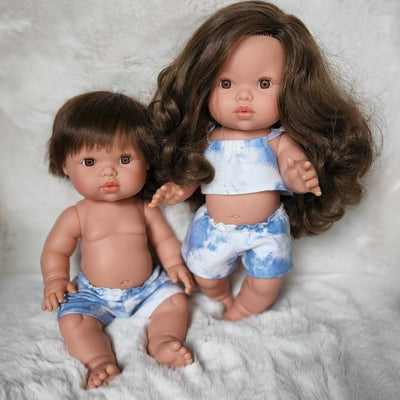 Mini Colettos Brunette Baby Boy Doll - Rafael and Alaska | Bee Like Kids
