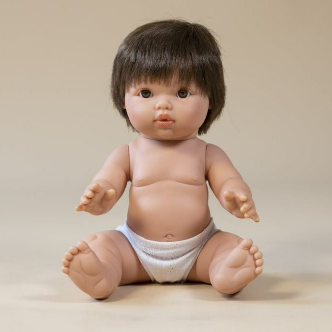 Mini Colettos Brunette Baby Boy Doll - Rafael | Llorens | Dolls - Bee Like Kids