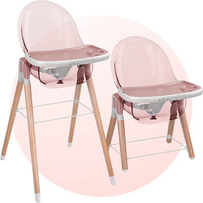 Modern Baby High Chair 6-in-1 / Blush | Children of Design | Feeding - Bee Like Kids