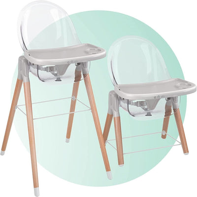 Modern Baby High Chair 6-in-1 / Gray | Children of Design | Feeding - Bee Like Kids