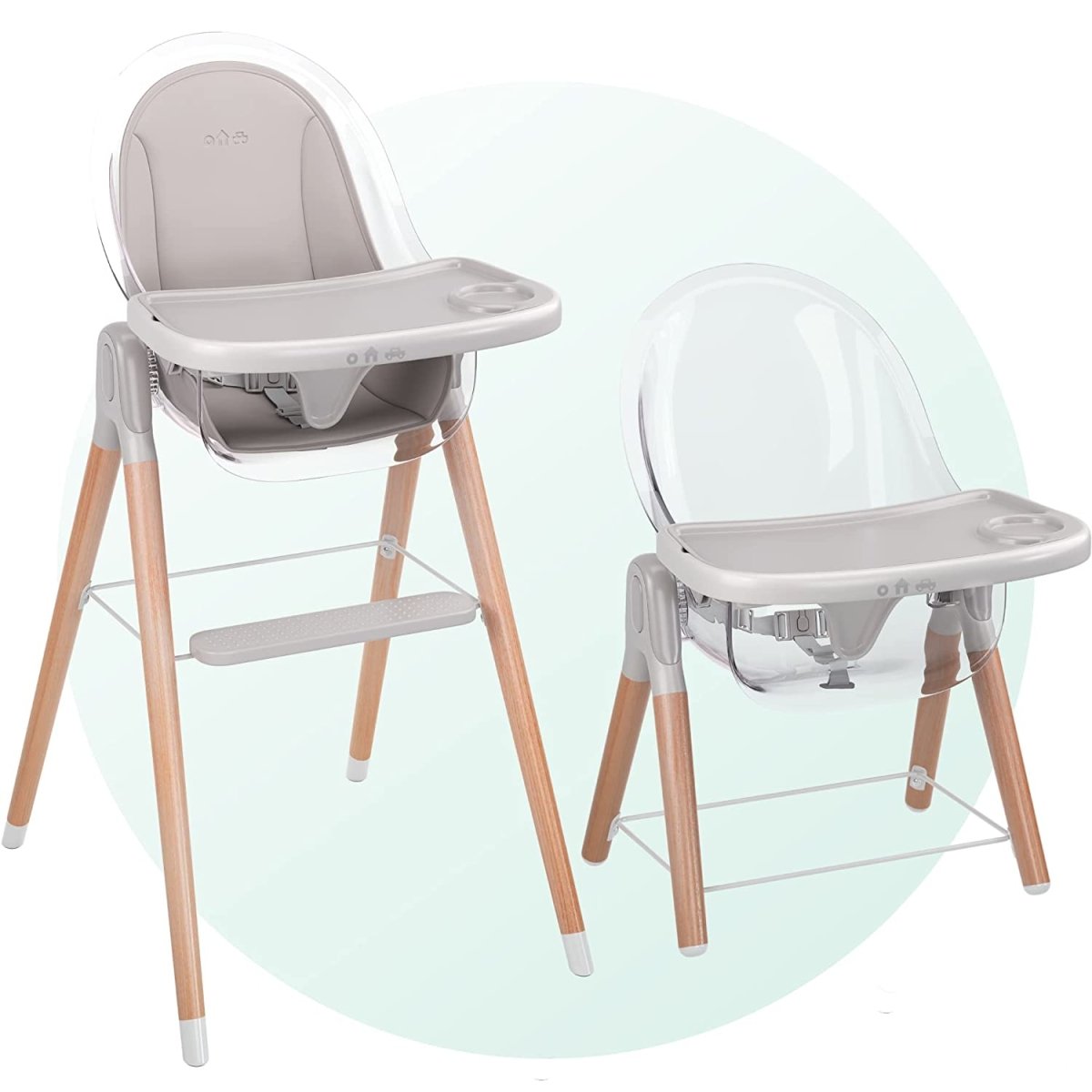 Modern Baby High Chair 6-in-1 / Gray | Children of Design | Feeding - Bee Like Kids