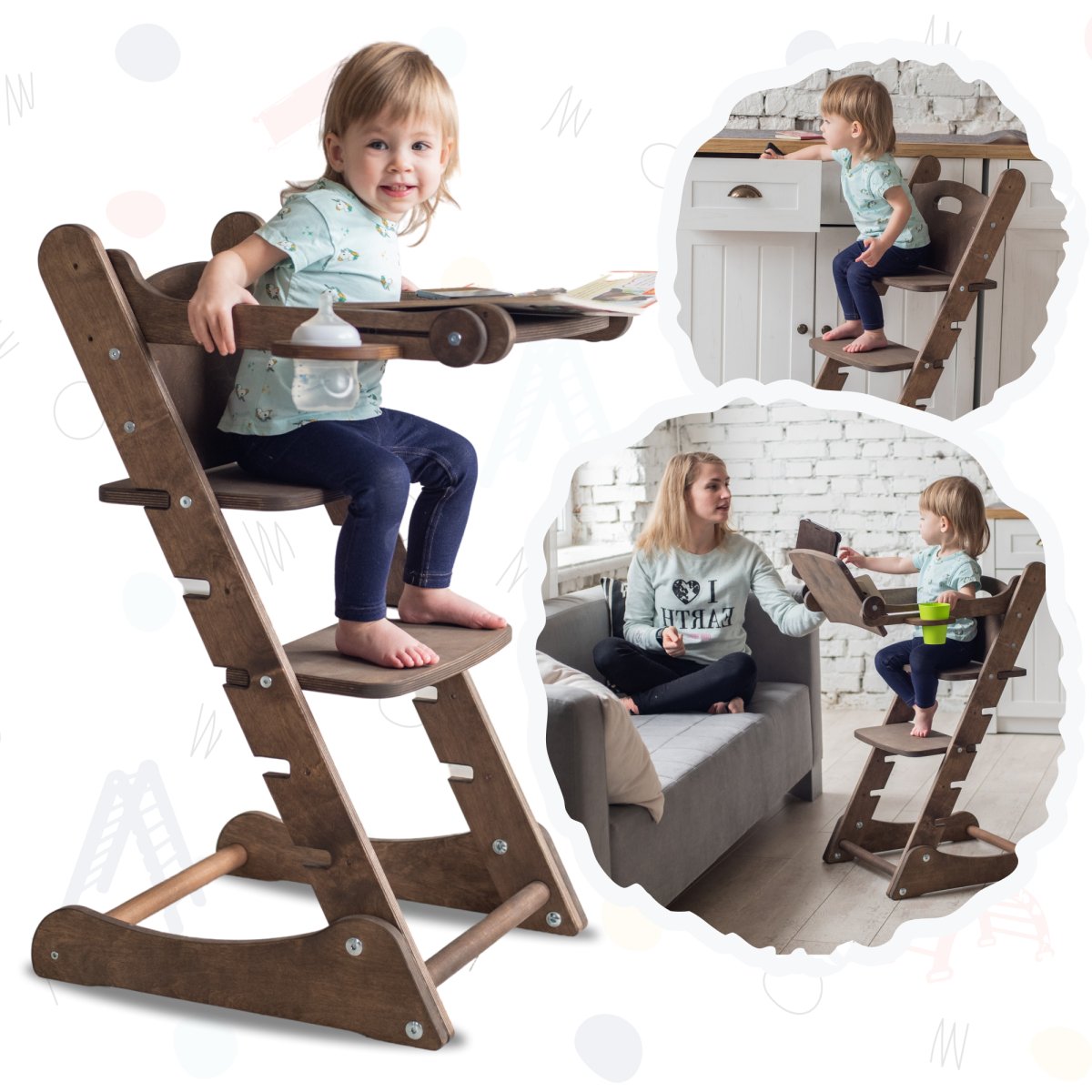 Montessori Toddler Chair with Tabletop