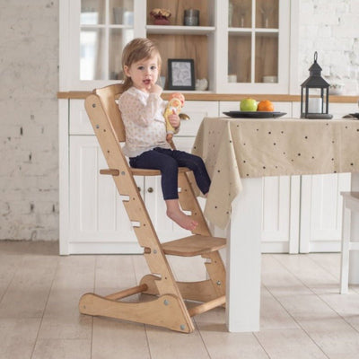Montessori Toddler Chair with Tabletop - Natural
