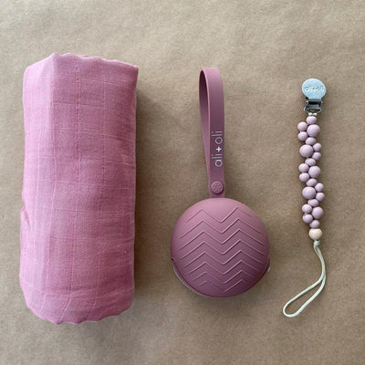 Muslin Swaddle Blanket - Mauve | Ali+Oli | Bedding - Bee Like Kids
