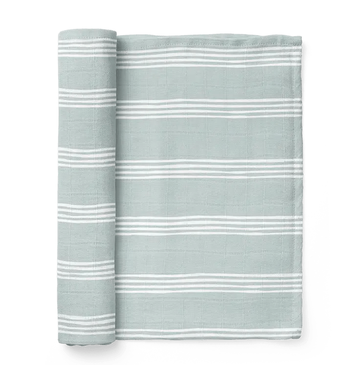Muslin Swaddle Stripe Baby Blanket | The Mini Wander, LLC | Bee Like Kids