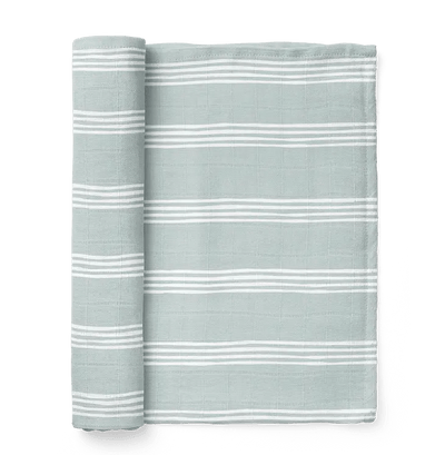 Muslin Swaddle Stripe Baby Blanket | The Mini Wander, LLC | Bee Like Kids