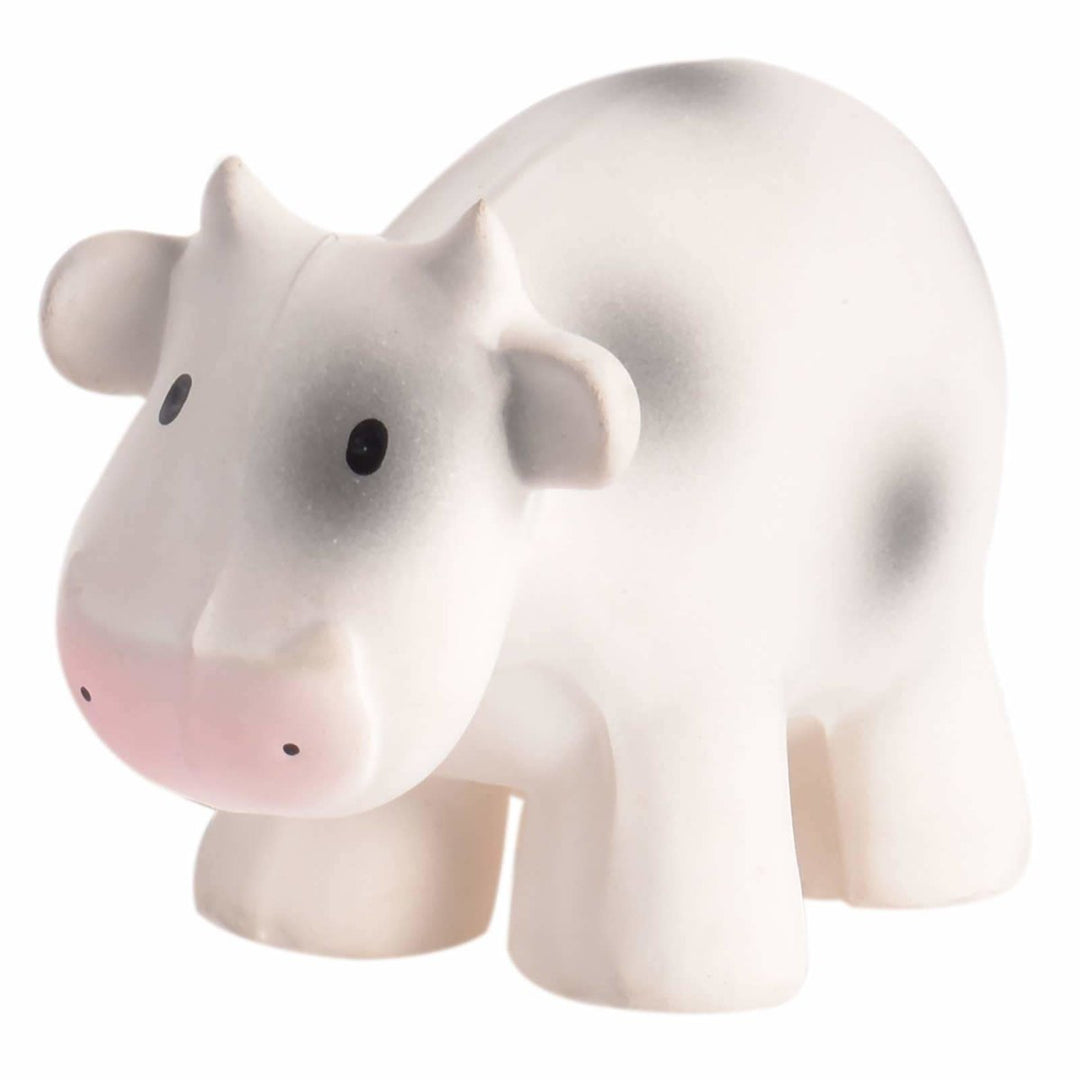 Natural Organic Rubber Teether, Rattle &amp; Bath Toy - Cow | Tikiri Toys LLC | Toys - Bee Like Kids