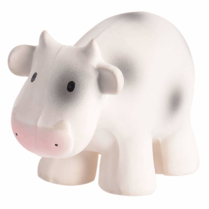 Natural Organic Rubber Teether, Rattle &amp; Bath Toy - Cow | Tikiri Toys LLC | Toys - Bee Like Kids